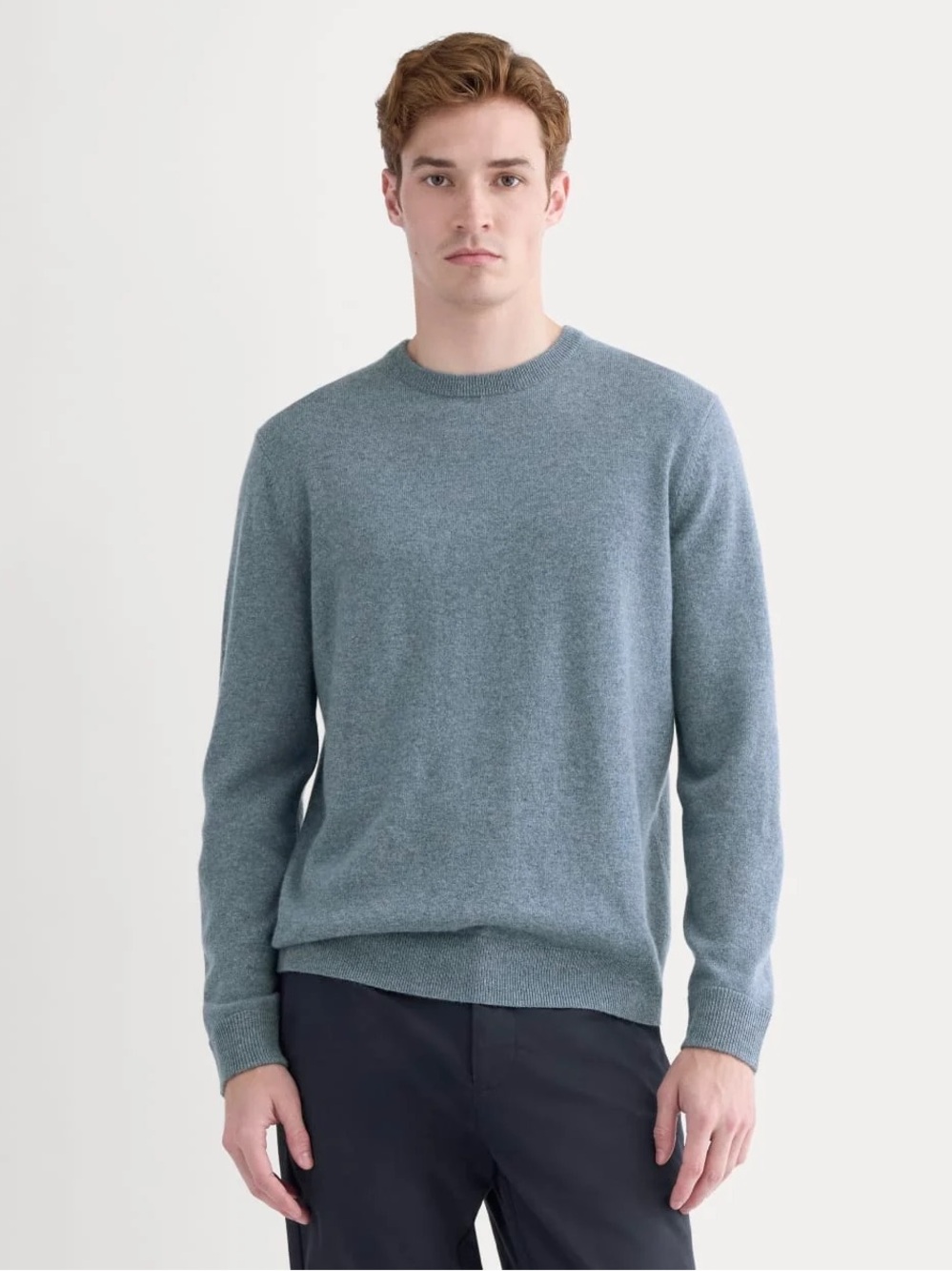 Everlane The Cashmere Crew Sweater Denim Blue Men’s Size XS NWOT 100% Cashmere